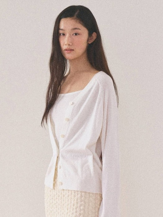 Mango Maniplease Yuri Cardigan Set Ivory