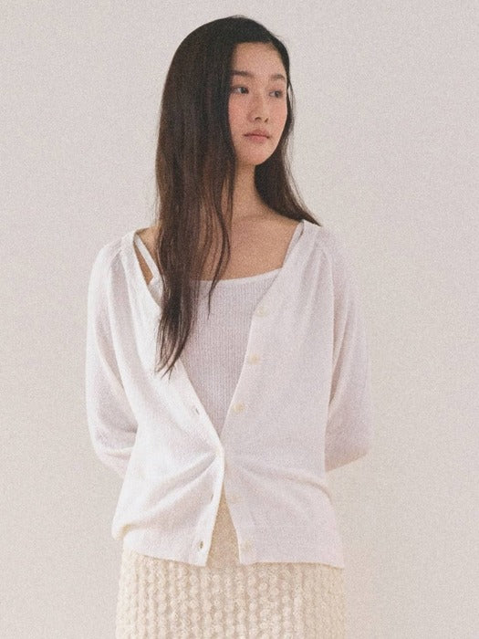 [Mango Maniplease] Yuri Cardigan SET_IVORY