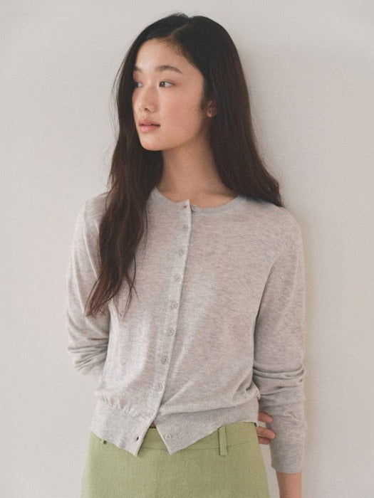 Mango Maniplease Molli Round Cardigan Grey