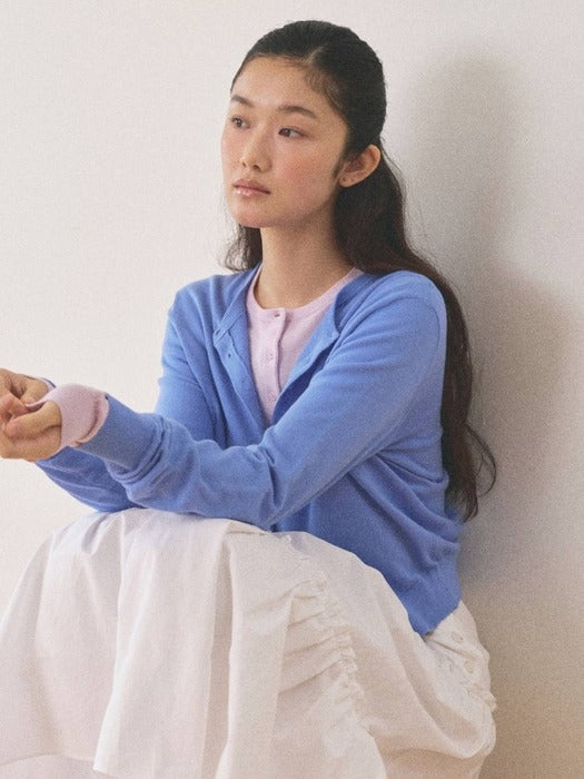 [Mango Maniplease] Molli Round CARDIGAN_BLUE
