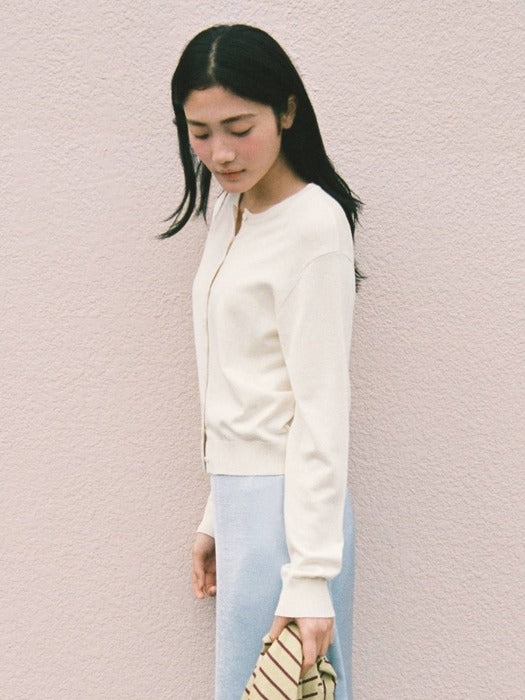Mango Maniplease Molli Round Cardigan Vanilla