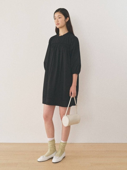 Mango Maniplease Titty Shirring One Piece Black
