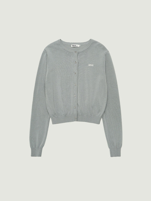 [grove] 26PS LEAF CARDIGAN (GRAY)