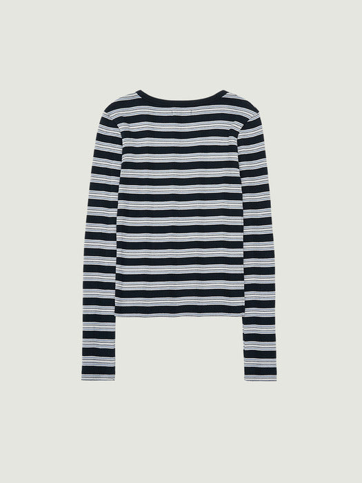 Grove 26Ps Nancy Stripe L/S T-Shirt (Navy)