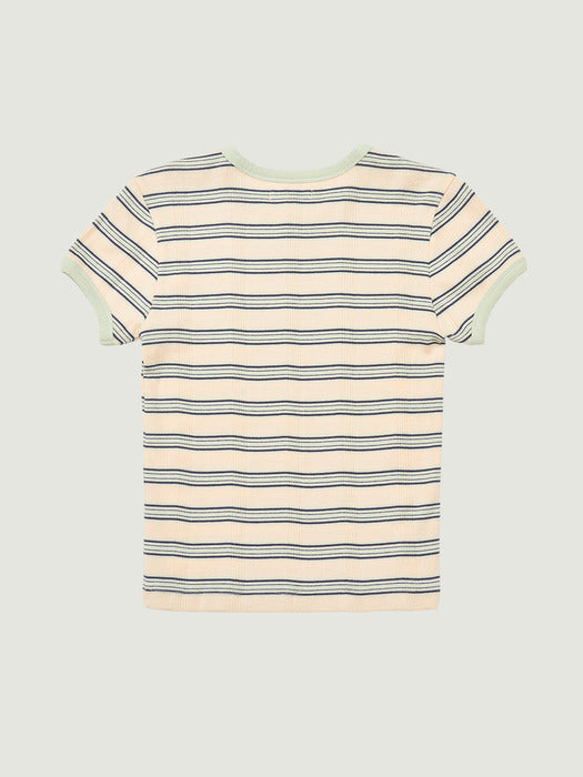 Grove 26Ps Nancy Stripe H/S T-Shirt (Peach)