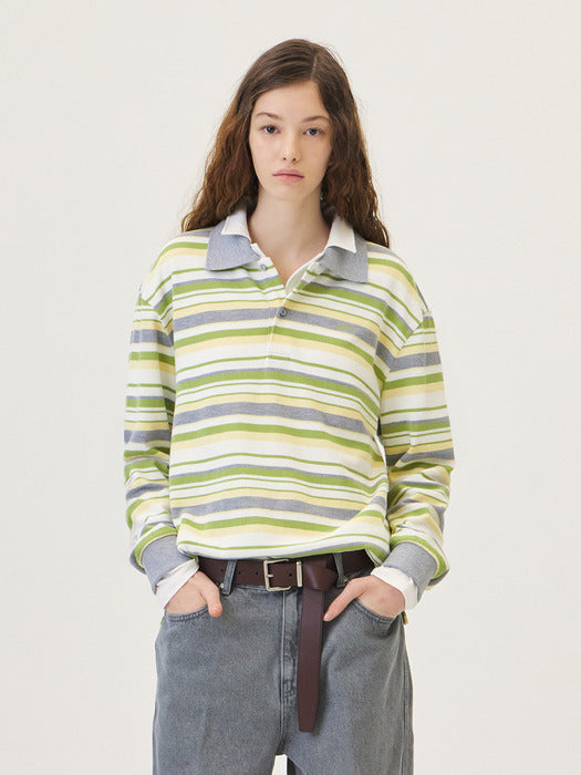 Grove 26Ps Grain Stripe Pique Shirt (Olive)