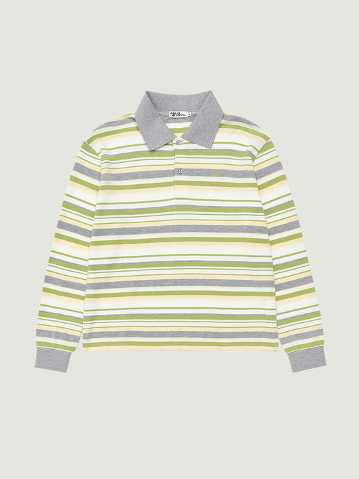 Grove 26Ps Grain Stripe Pique Shirt (Olive)
