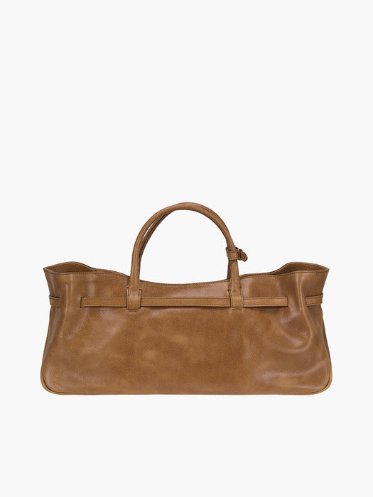 Margesherwood Grandma Used Bag saddle brown pull-up