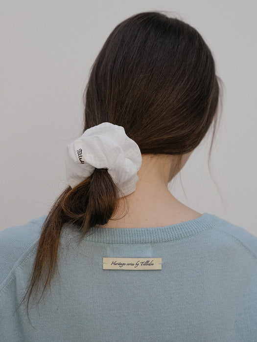 [TILLIDIE] Dot Point Scrunchy [TISP05AC05]_Ivory