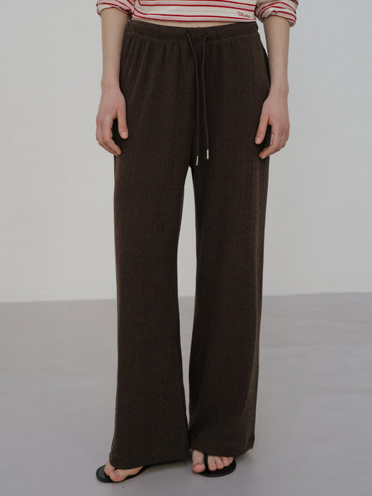 Tillidie Ribbed sweat pants Brown