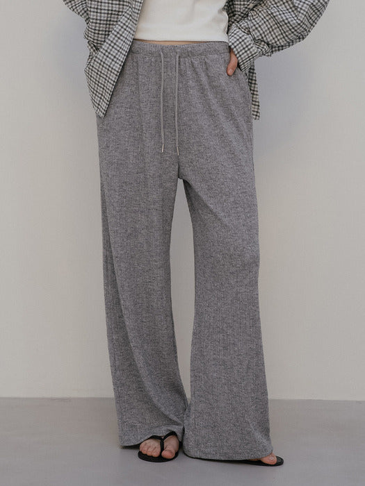 Tillidie Ribbed sweat pants Melange gray