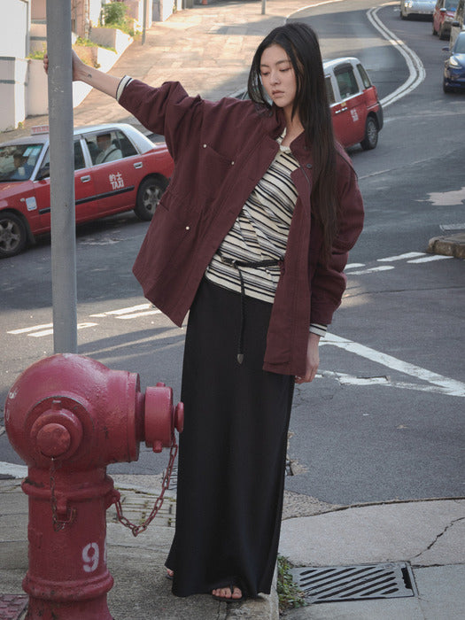 Tillidie Soft touch long skirt Black