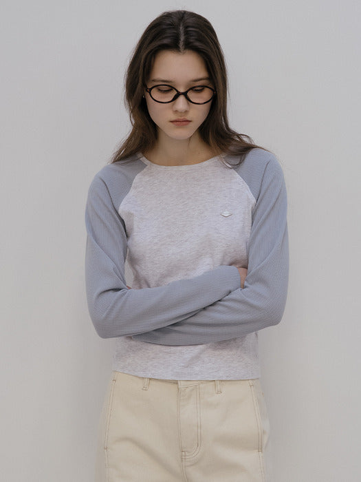 Tillidie Coloring raglan t-shirt Sky blue