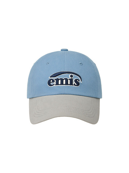 [emis] DUO LOGO TWO TONE BALL CAP-BLUE