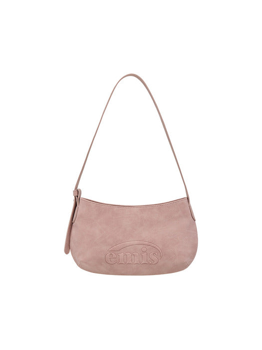 [emis] LOGO EMBOSSED TOTE BAG-PINK