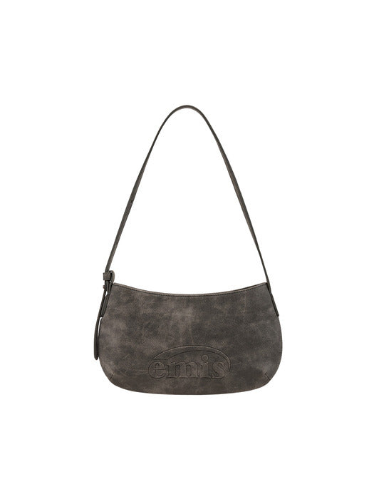 [emis] LOGO EMBOSSED TOTE BAG-BLACK