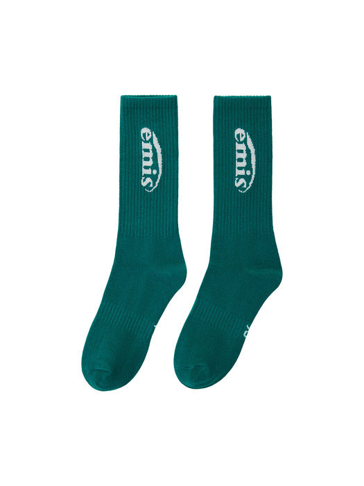 [emis] NEW LOGO JACQUARD SOCKS-GREEN
