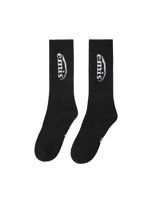 Emis New Logo Jacquard Socks-Black