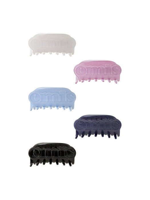 Emis Glitter Logo Hair Claw Clip