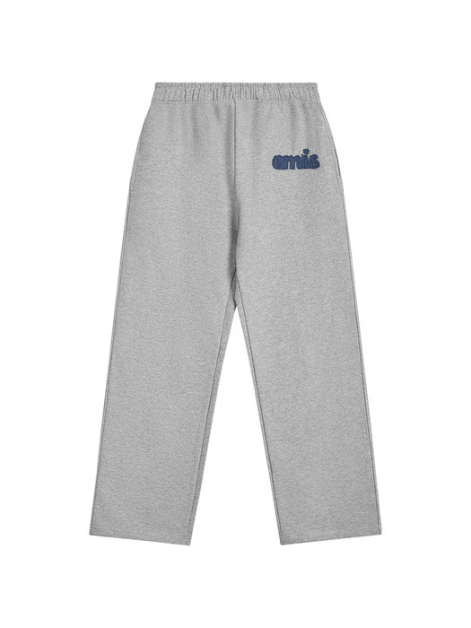 Emis Color-Block Applique Jogger Pants-Gray