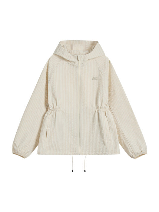 [emis] (W) PACKABLE WINDBREAKER-IVORY