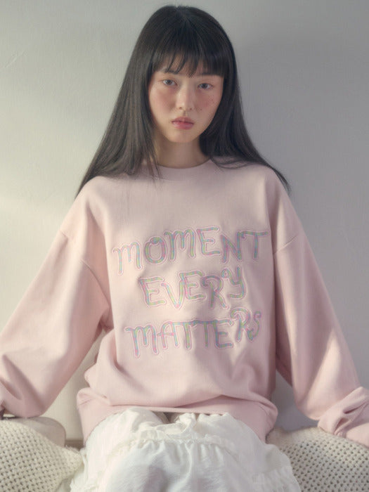 Ambler Moment Applique Sweatshirts (Pink)