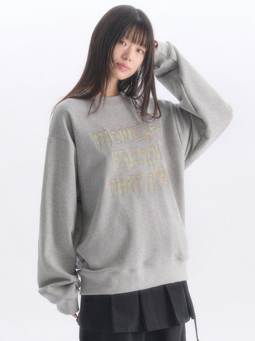 Ambler Moment Applique Sweatshirts (Melange)