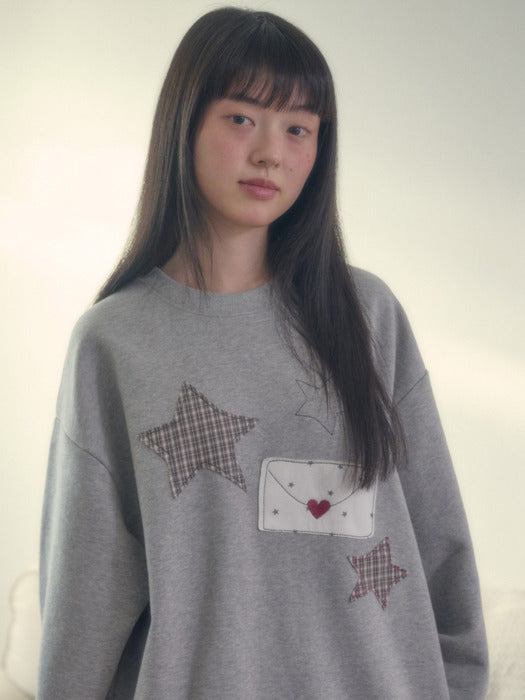 Ambler By Letter Applique Sweatshirts (Melange)