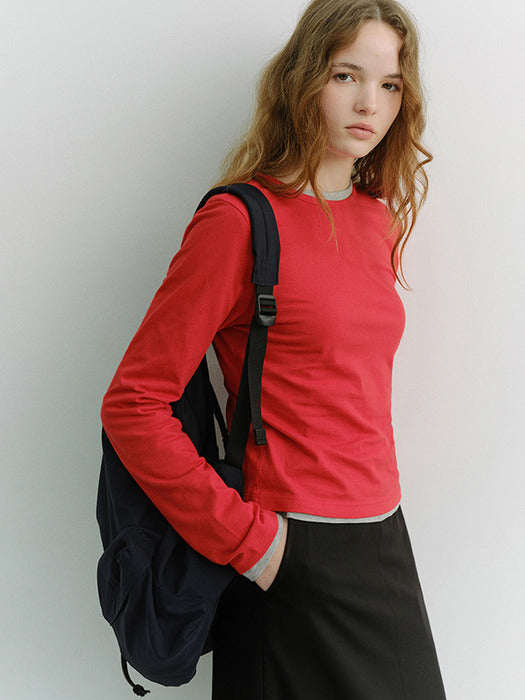 Dunst Essential Crew-Neck T-Shirt Red