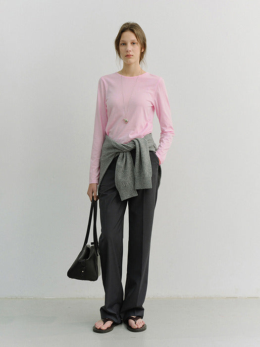 [dunst] Essential Crew-Neck T-Shirt PINK_UDTS6A202P1