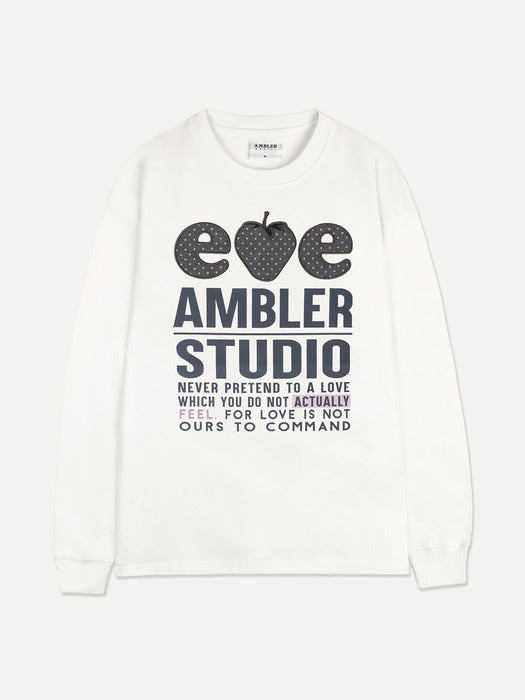 [ambler] Black Strawberry Long-Sleeve AJS302 (Ivory)