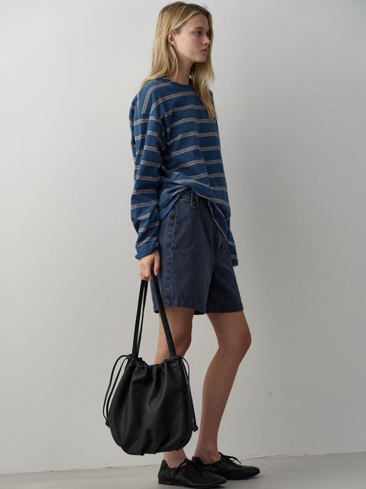 Facade Pattern Leather Full Bag black