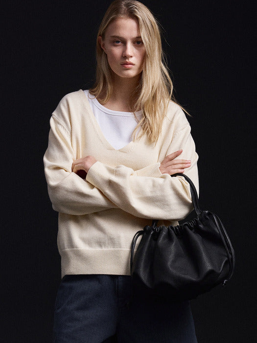 Facade Pattern Leather Tote Full Bag black