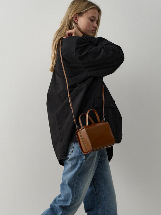 Facade Pattern Cross Pound Bag caramel
