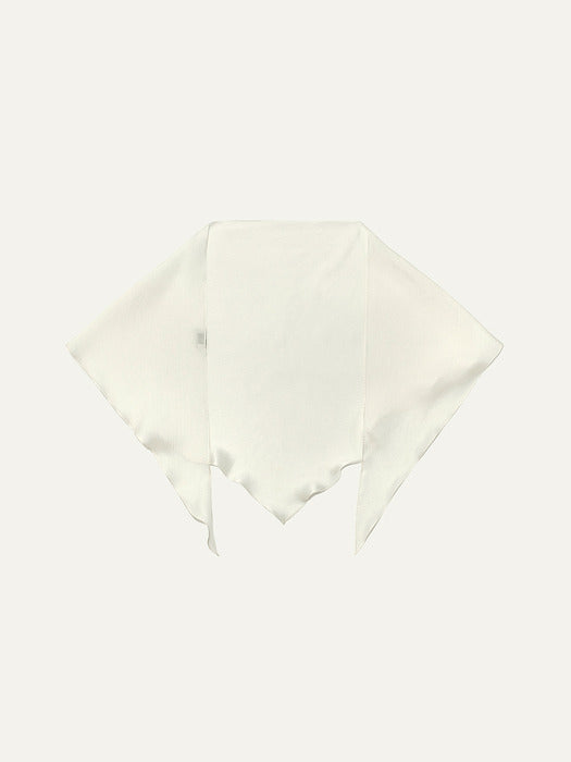 Kindersalmon Silk Scarf 09 White