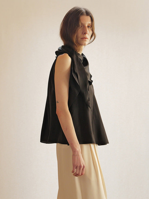 Kindersalmon Silk Scarf 09 Black