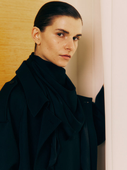 Kindersalmon Silk Scarf 09 Black