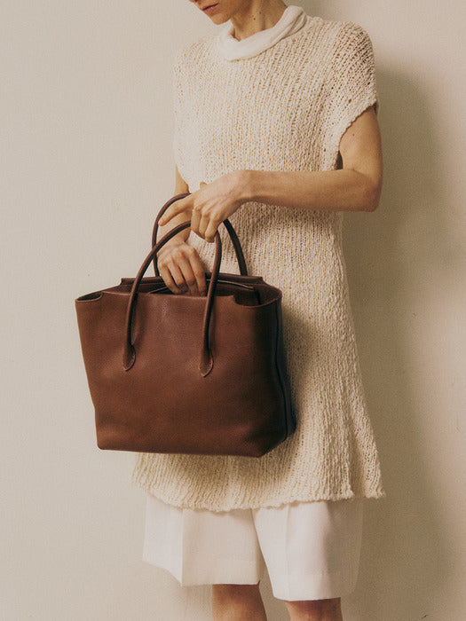 Kindersalmon Basil Leather Bag Beans