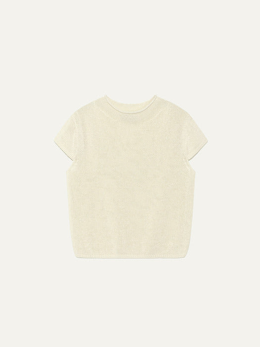 Kindersalmon Tylor Mockneck Knit Ecru