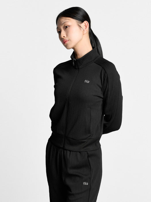 Fila Women's Ribbed Training Stand-Neck Zip-Up