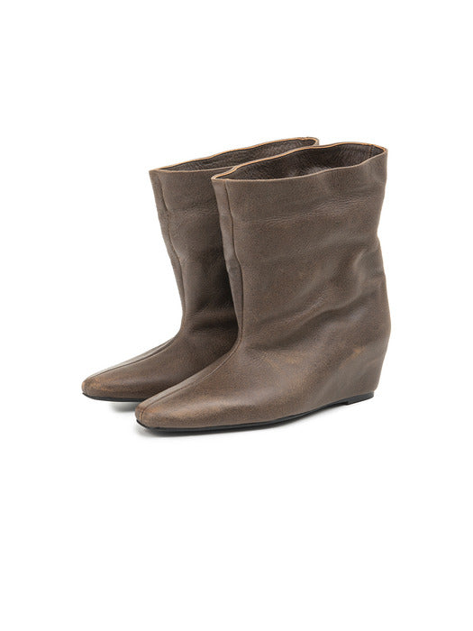 Osoi Cuff Boots [HAZY BROWN]