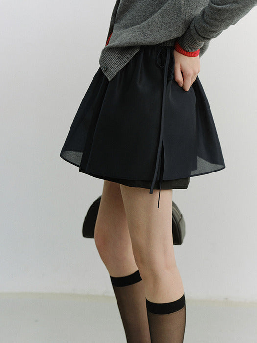 Dunst Layered Volume Skirt Navy