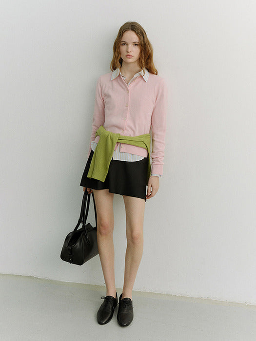 Dunst Satin Mini Skirt Black