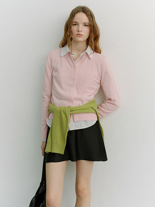 Dunst Satin Mini Skirt Black