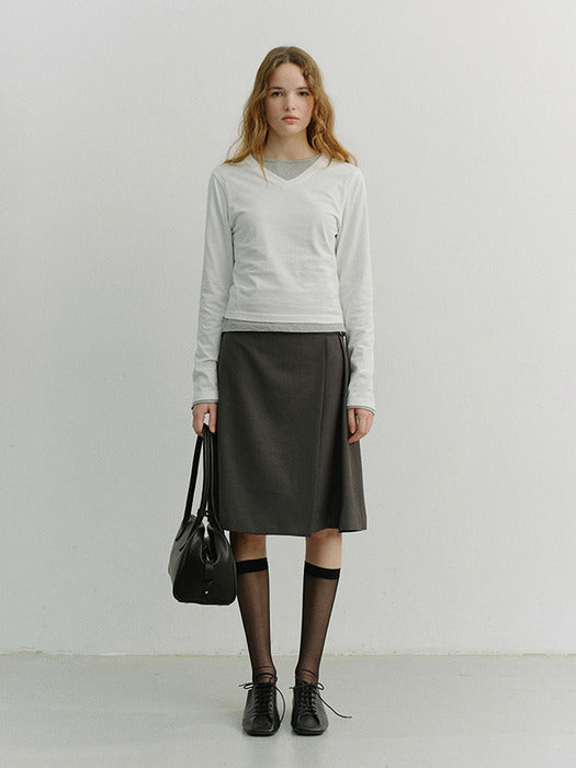 Dunst Essential Petit V-Neck T-Shirt Off White