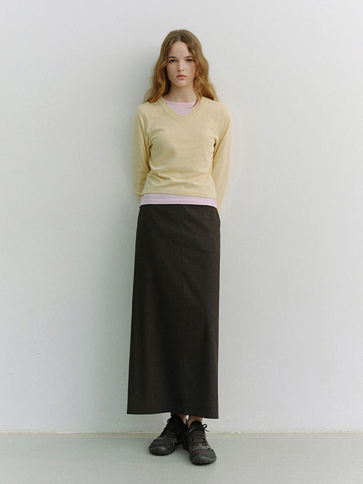 Dunst Essential Petit V-Neck T-Shirt Butter
