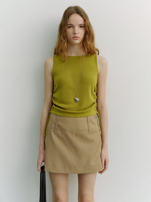 Dunst Layering Knit Top Olive Green