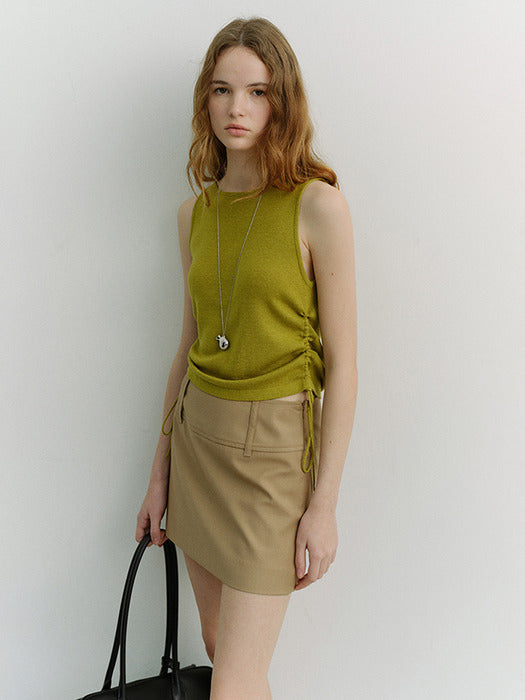 Dunst Layering Knit Top Olive Green