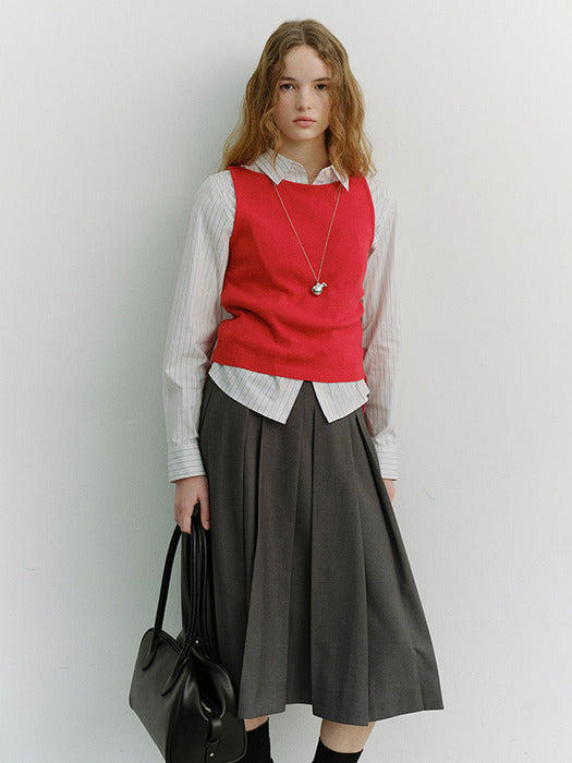 Dunst Layering Knit Top Red
