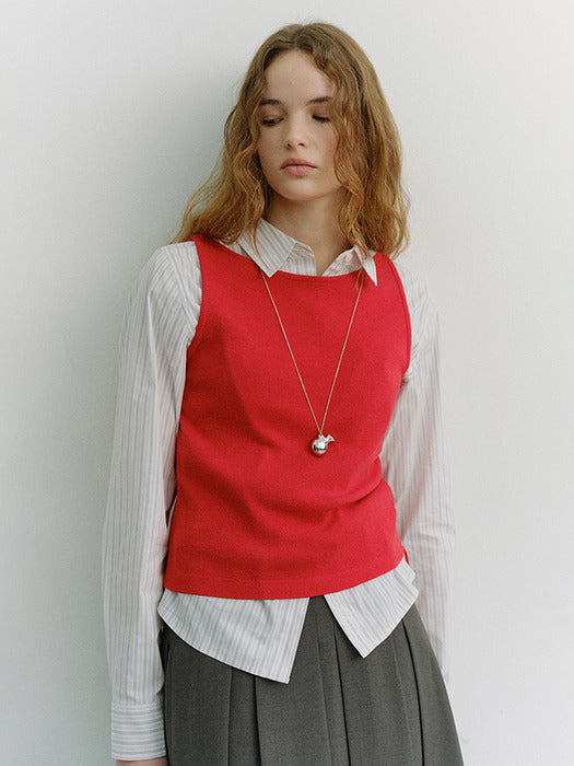 [dunst] Layering Knit Top RED_UDSW6A202R2